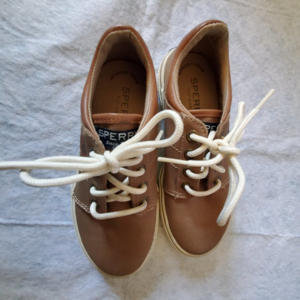 SPERRY Youth Canvas Sneakers SP Ollie Sz. 13 M Light Brown